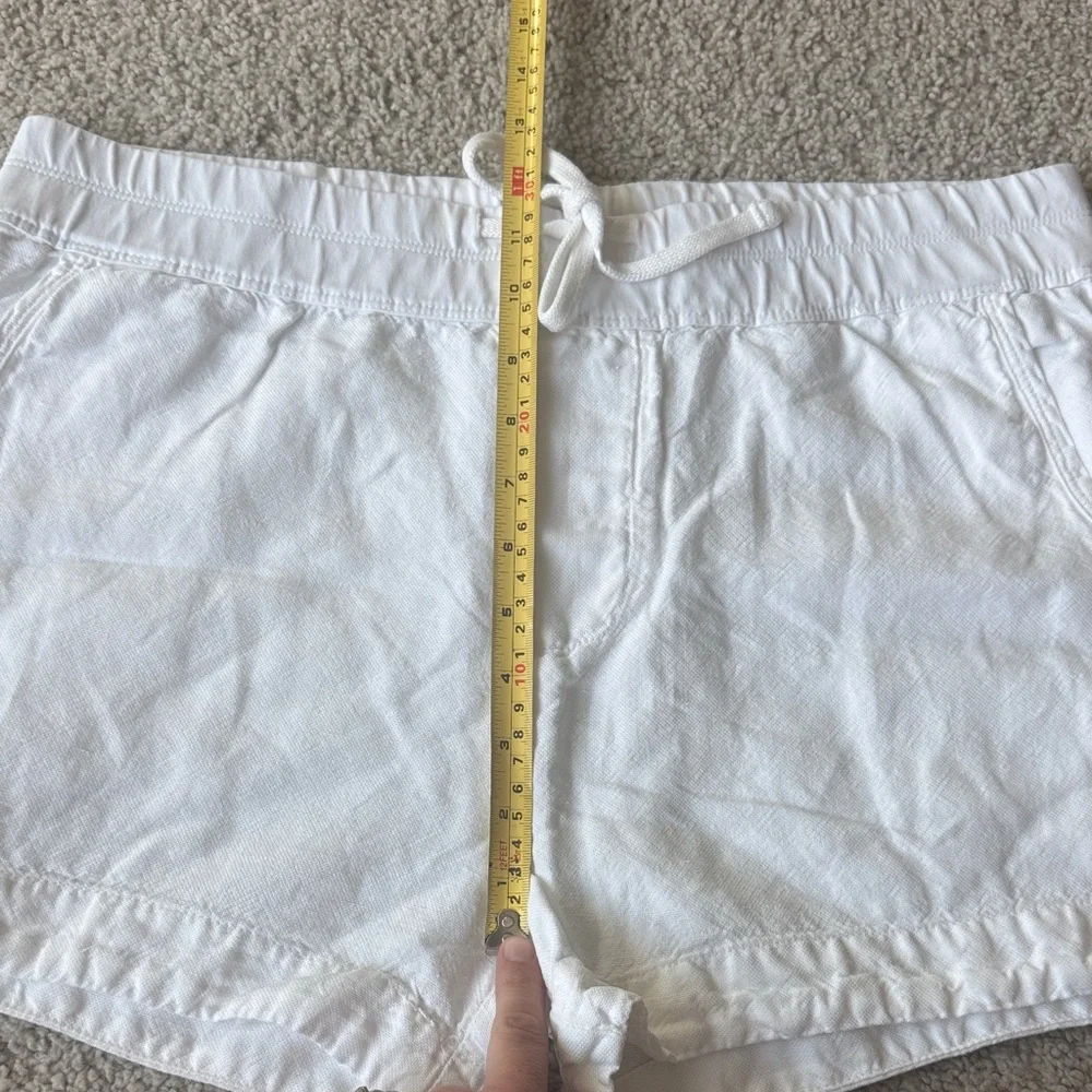 James Perse White 100% Cotton Drawstring Shorts - Women’s Size 8 / 3